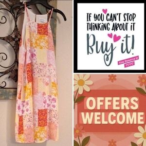 Emily WONDER Vibrant Patchwork Mini Dress. Excellent Condition NWOT Size Small